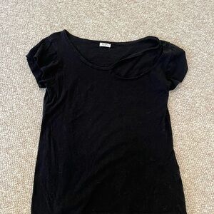 Brandy Melville Distressed Black Tee